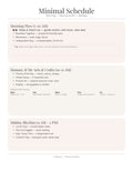 Mommy & Me Daily Schedule — Minimal Printable