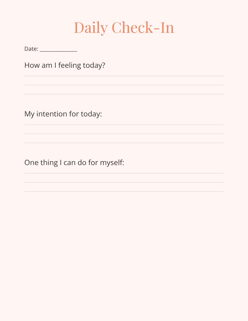 Daily Self‑Care Planner Printable | Wellness & Routine Tracker