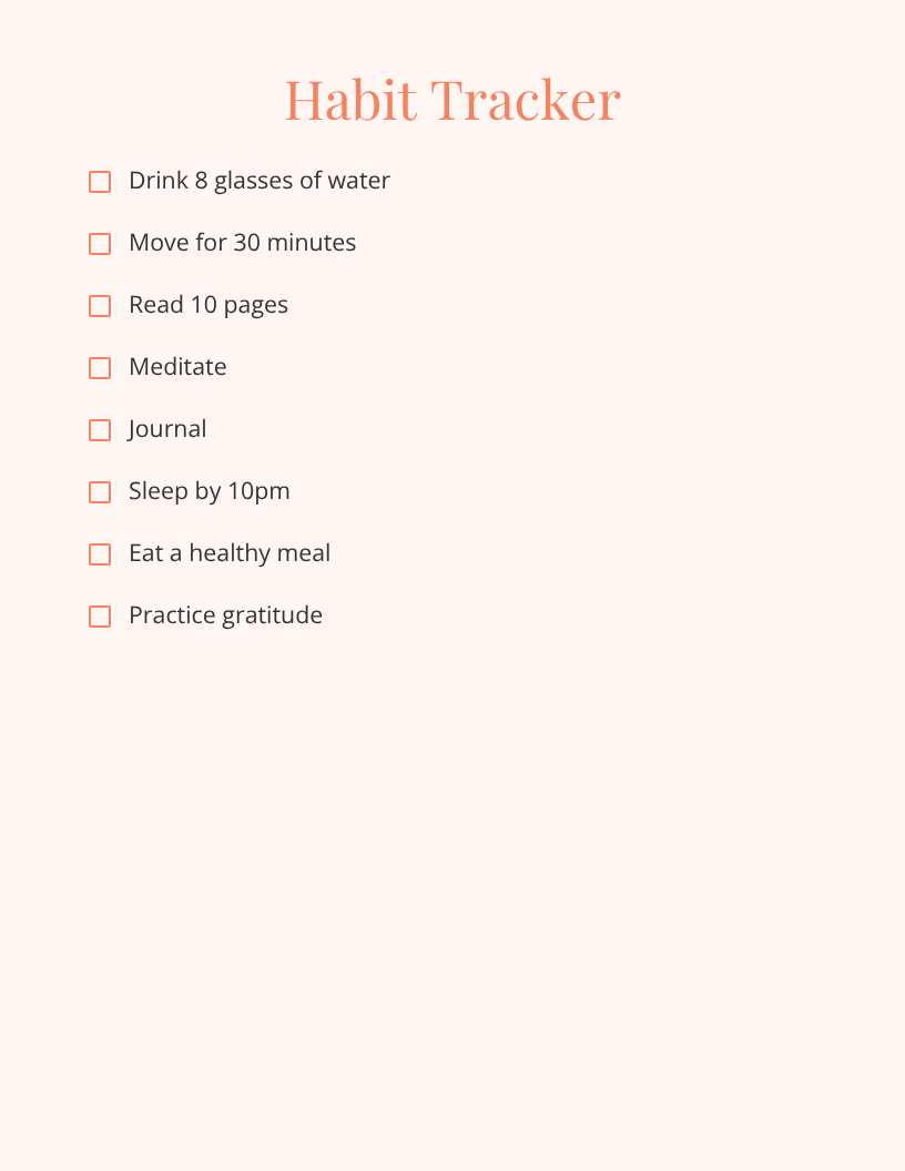 Daily Self‑Care Planner Printable | Wellness & Routine Tracker