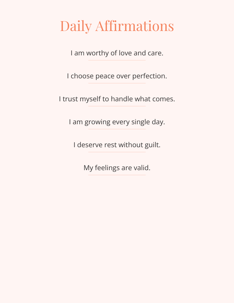 Daily Self‑Care Planner Printable | Wellness & Routine Tracker