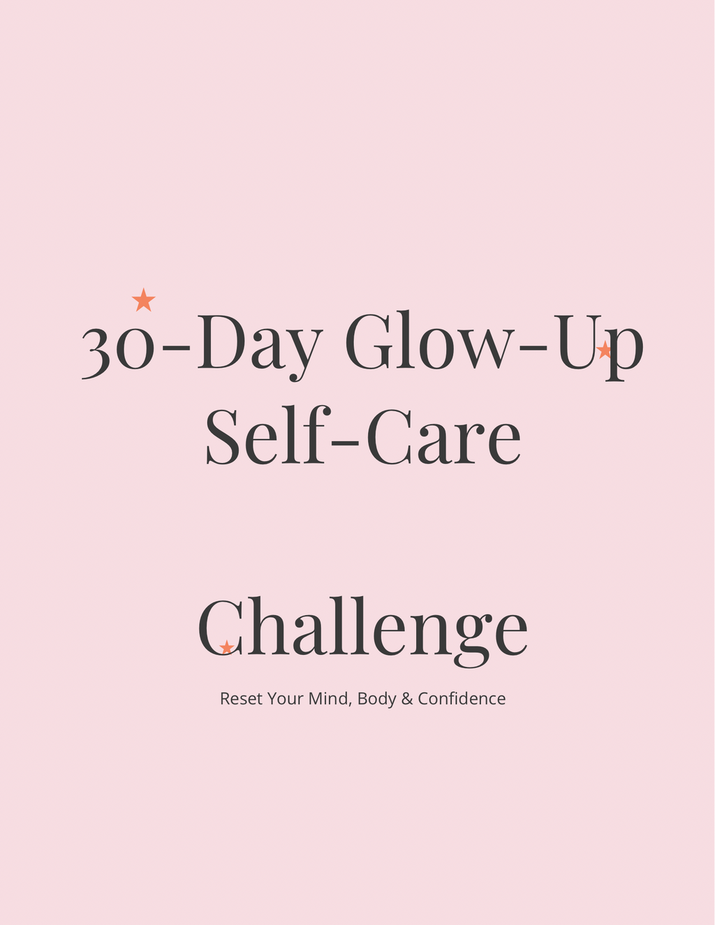 30 Day Daily Self‑Care Challenge Planner |Glasshousbyv Aesthetic Printable