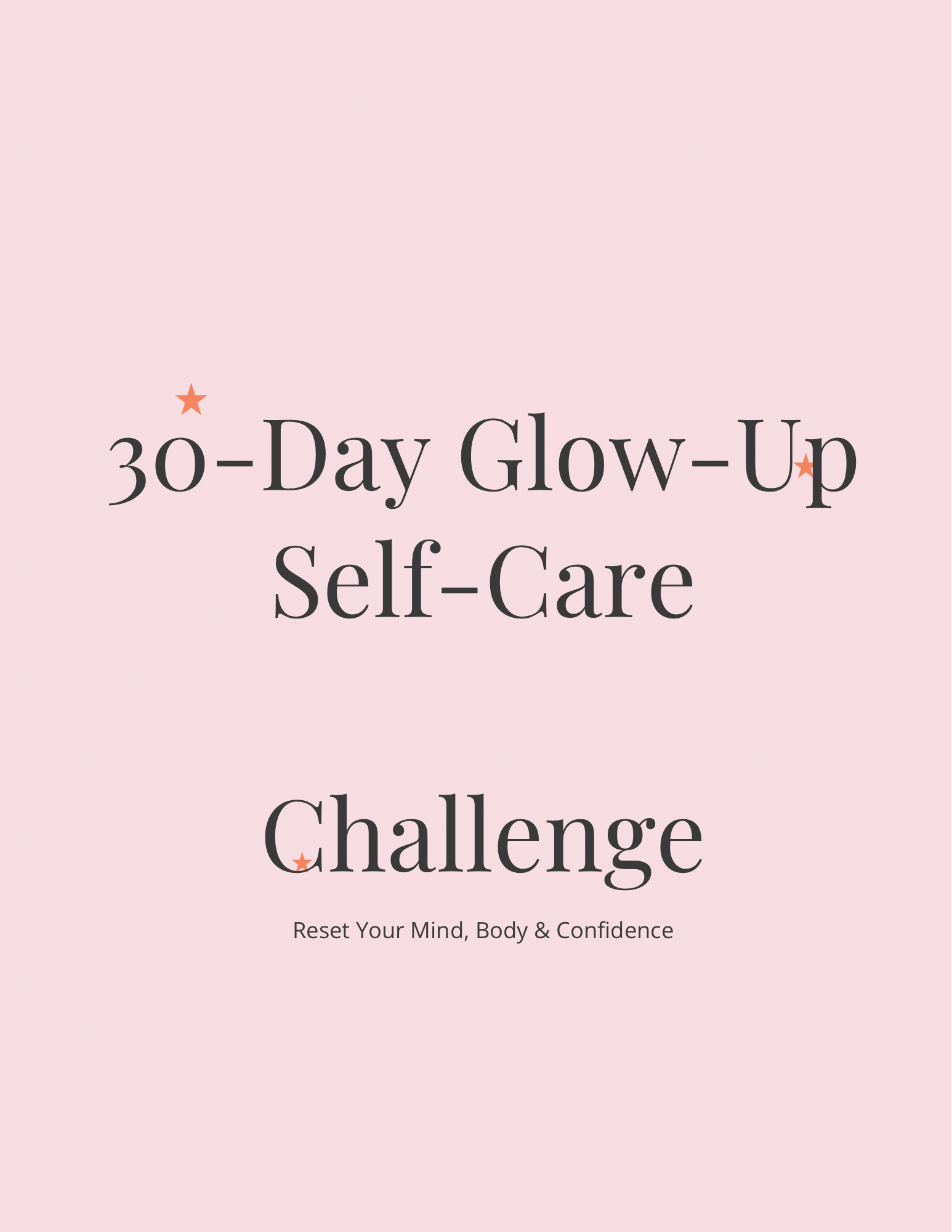 30 Day Daily Self‑Care Challenge Planner |Glasshousbyv Aesthetic Printable